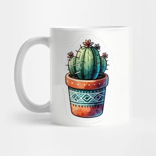 Cactus plant watercolor sticker Mug